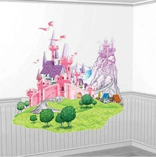 CASTILLO PRINCESA ESCENA SETTER FELIZ CUMPLEAÑOS fiesta pared FOTO FONDO 5'x5' Foto 2 de 2