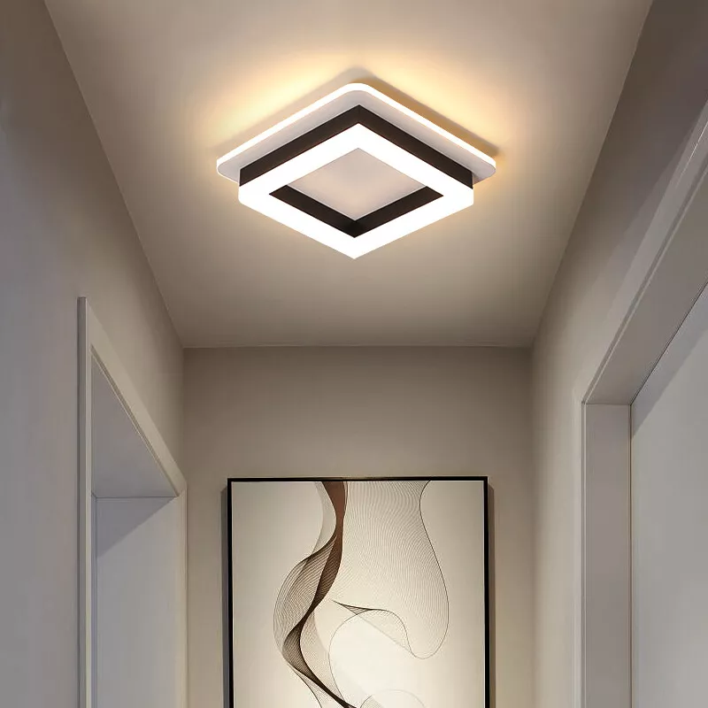 12W LED Ceiling Light Fixture Acrylic Lamp Square Recessed Downlight Corridor
