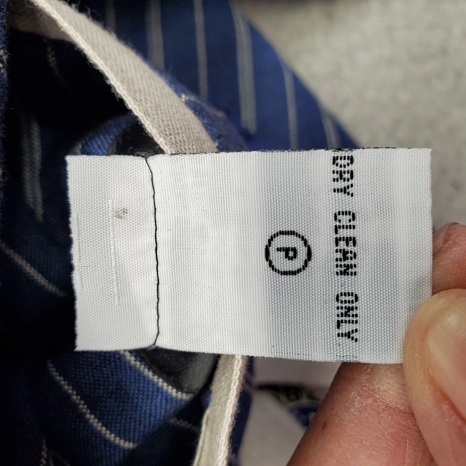 Koos Of Course Jacket Womens 1X Multicolor Striped Linen Reversible Button Front - Image 4 of 4