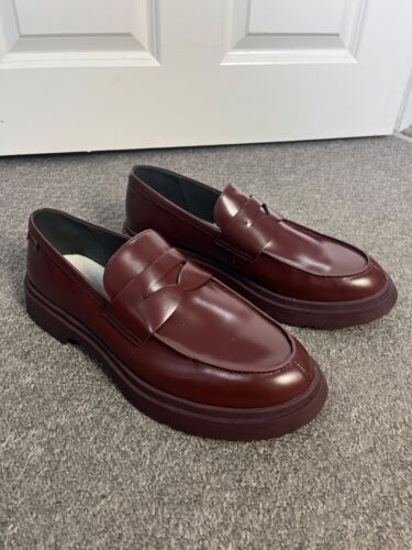Nuevo CAMPER Walden BORGOÑA 100% Cuero BROGUES Zapatos TALLA UK 12 - Imagen 2 de 12