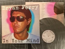 BRYAN FERRY In Your Mind 1977 1ST UK PRESS w/ LYRIC INNER Roxy Music NEW WAVE