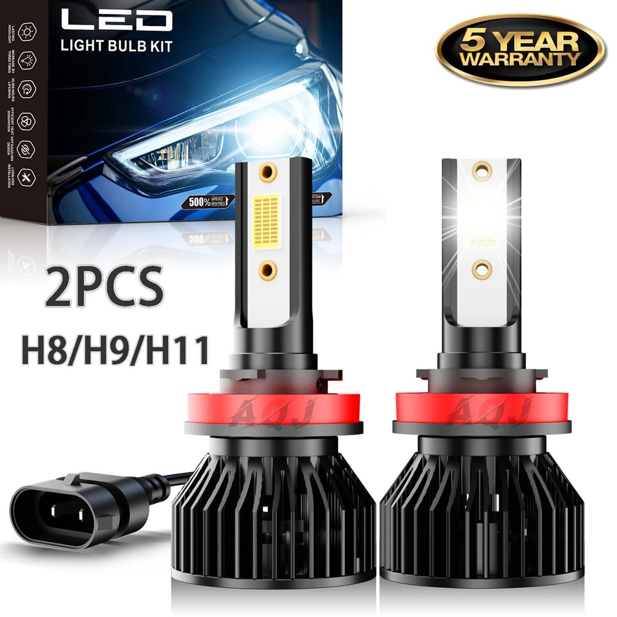 新品　H4LED×3 H11LED×1 HID交換用D2×1 純正HIDをLED化へ 純正HID交換 D2S ヘッドライト バルブ MAZDA マツダ