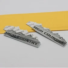 2x HIGH COUNTRY Emblem Door Tailgate For Silverado 1500 2500HD Adhesive Badge