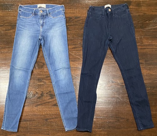 Abercrombie Kids Pull-On Slim Jean Leggings Size 15/16 (set of 2) Stretch - Picture 2 of 10