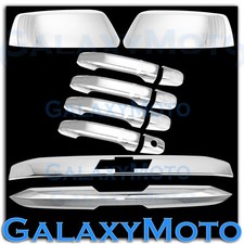 15-18 Chevy Tahoe Chrome Mirror+4 Door Handle+Upper+Lower Tailgate Cover