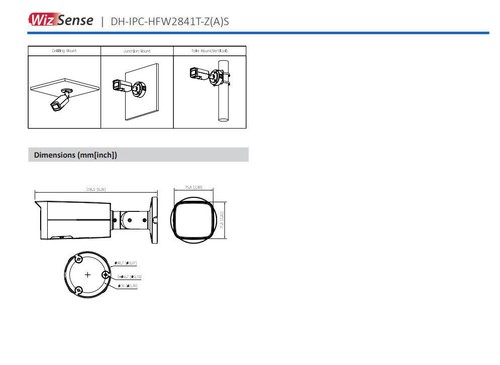 Dahua 8MP 4K IPC-HFW2841T-ZAS WizSense Vari-focal Bullet IP Camera SMD+ - Picture 7 of 7
