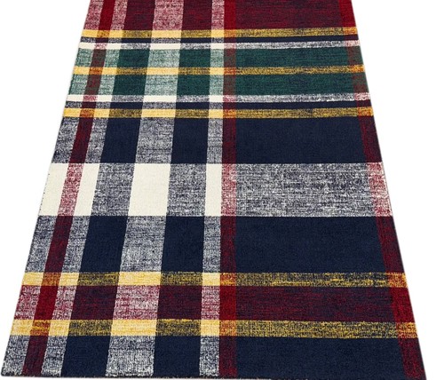 Tapis Oushak Oriental 100% Laine – Bleu Floral 8x10 Pieds – Tissé à La Main – Inde