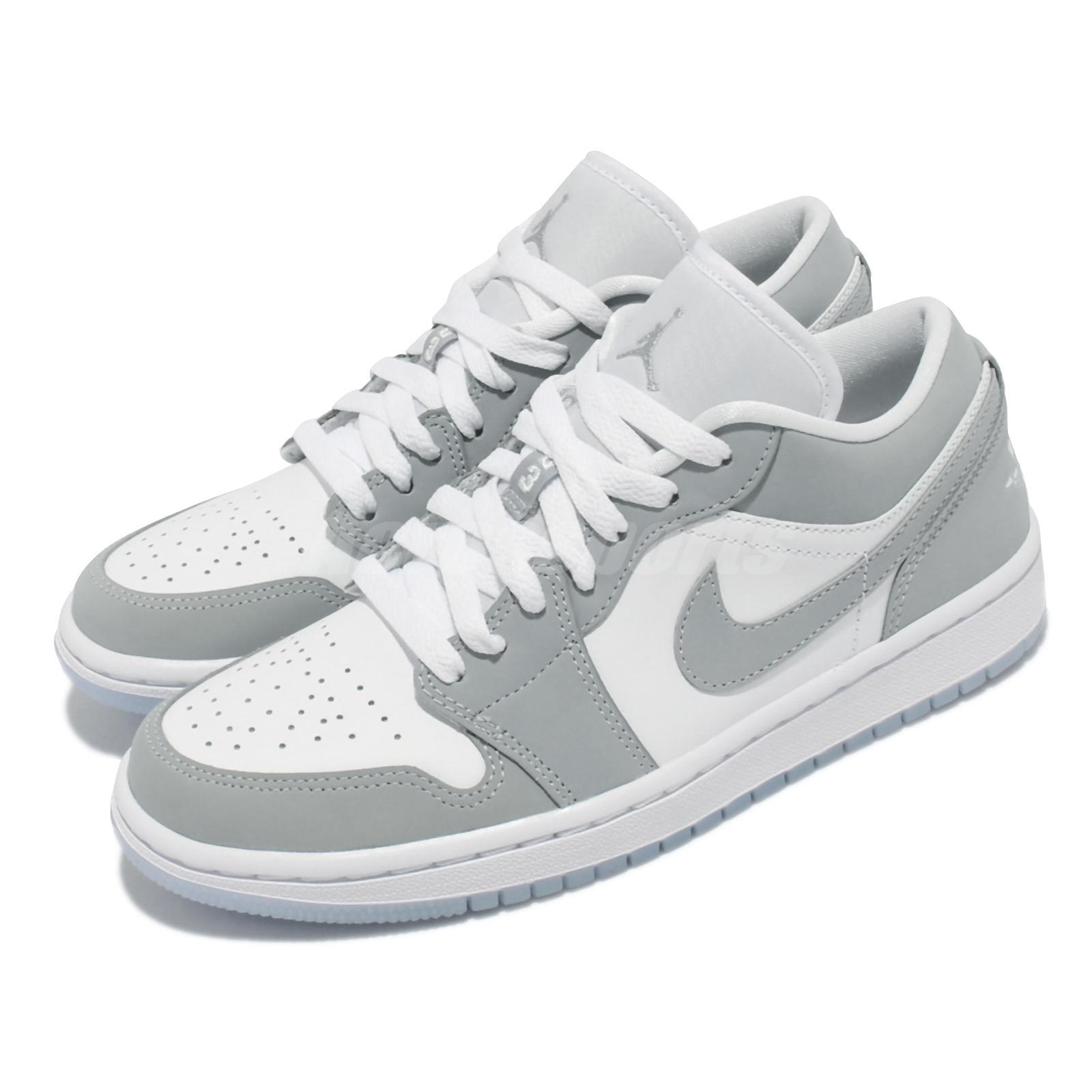 Женские кроссовки Nike Wmns Air Jordan 1 Low White Wolf Grey в ДВУХ ВАРИАНТАХ AJ1 DC0774-105