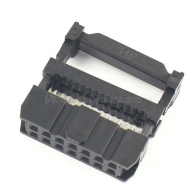 10PCS 14Pin 2x7 2.54 Pitch IDC FC-14 Female JTAG Socket ISP Connector Flat