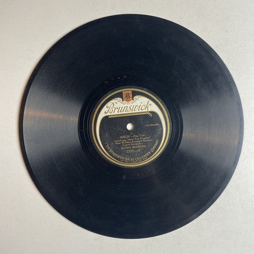 10" 78 RPM-Selvin's Orchestra-Smilin/Good-Bye Pretty Butterflies/Brunswick 2182 - Picture 2 of 4