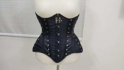 Heavy Duty Satin/Brocade Steel Boned Waist Training Corset Under Bust