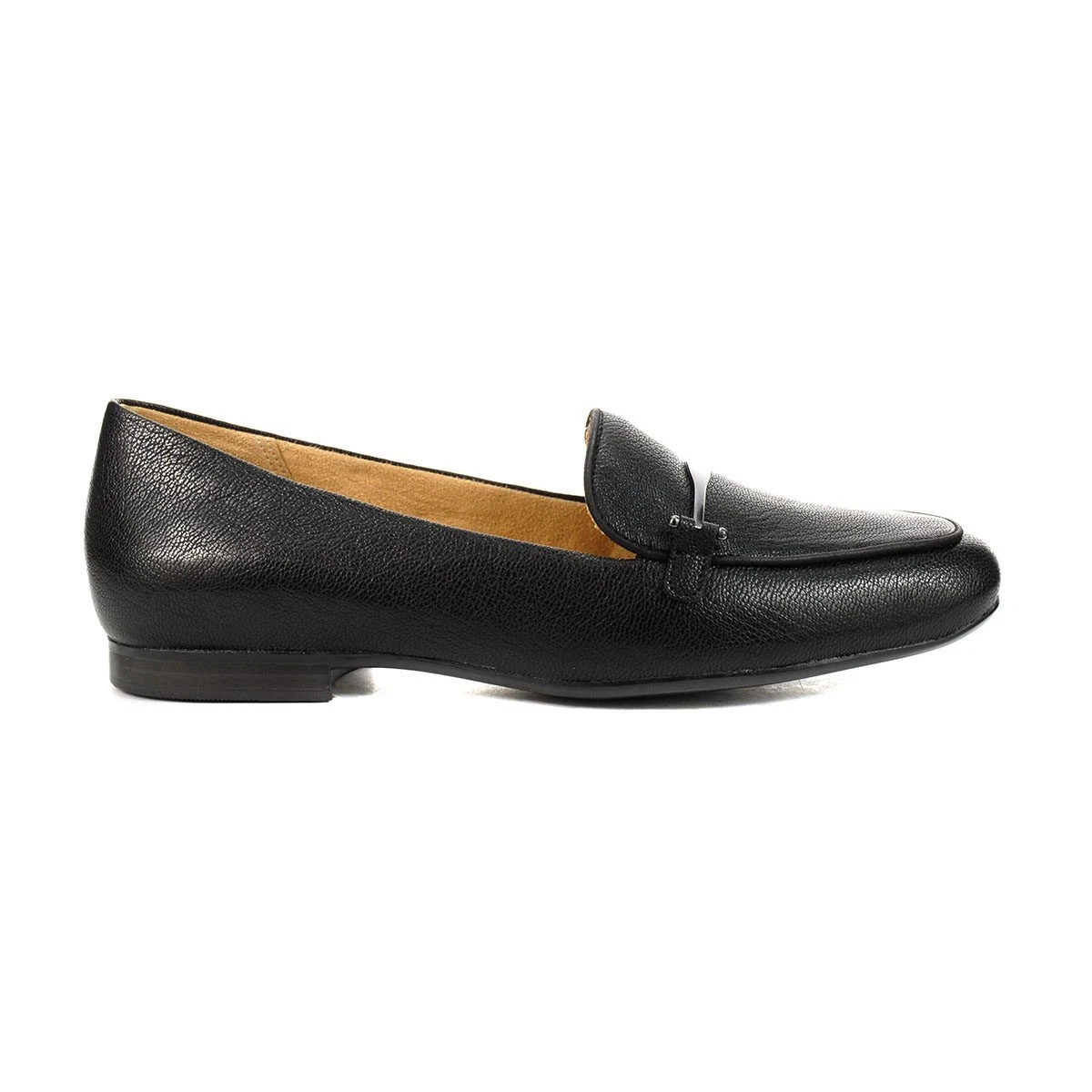 Naturalizer Emiline L Black Tumbled Leather Loafers