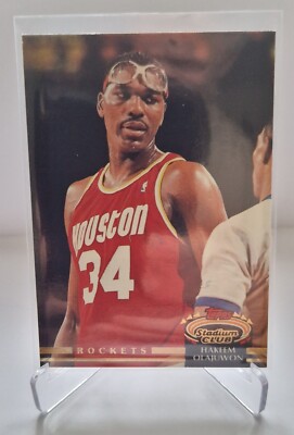 Top Rar Topps Statium Club 1993 Basketball Hakeem Olajuwon Houston Rockets #220