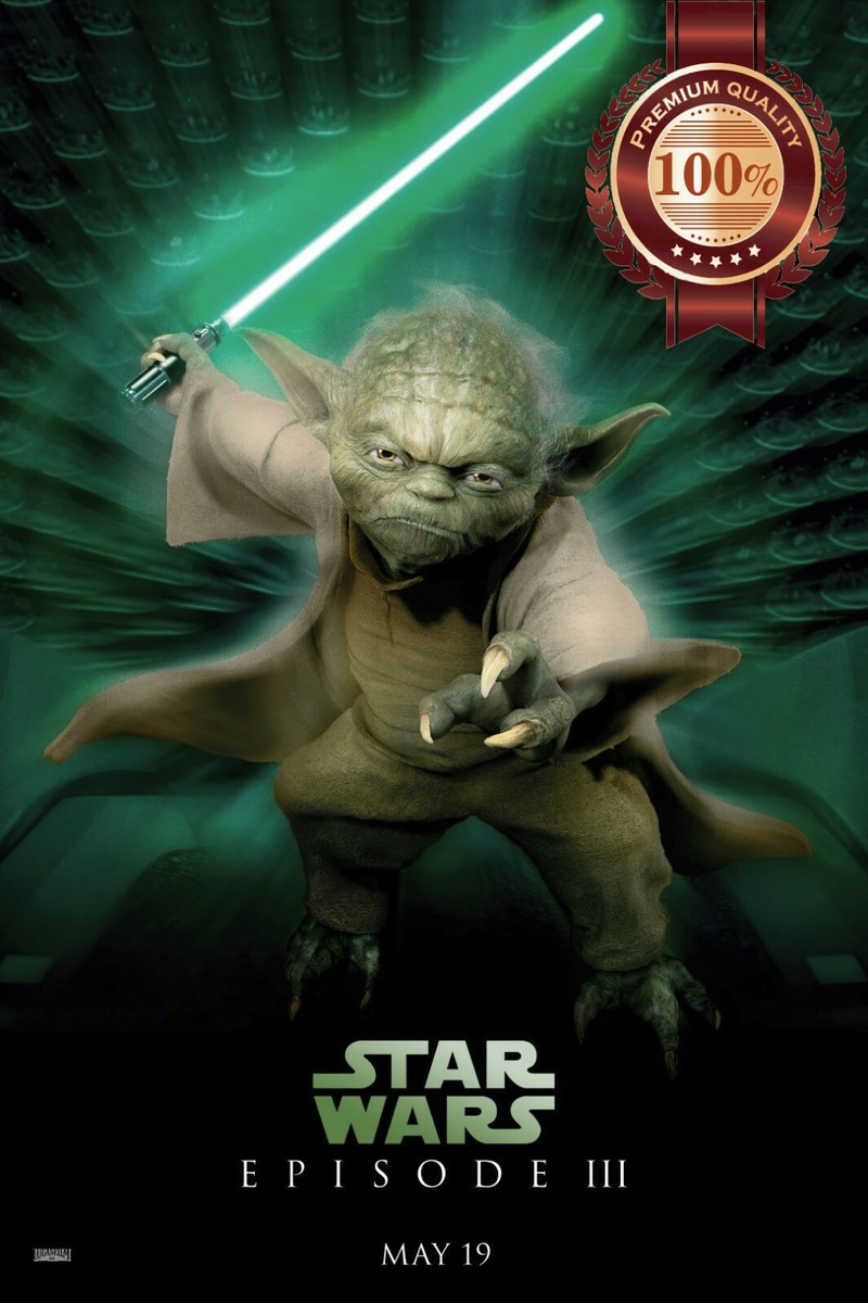 STAR WARS エピソード3 ヨーダポスター　B1 YODA EPISODE 3 III STAR WARS 2005 ORIGINAL CINEMA MOVIE PRINT
