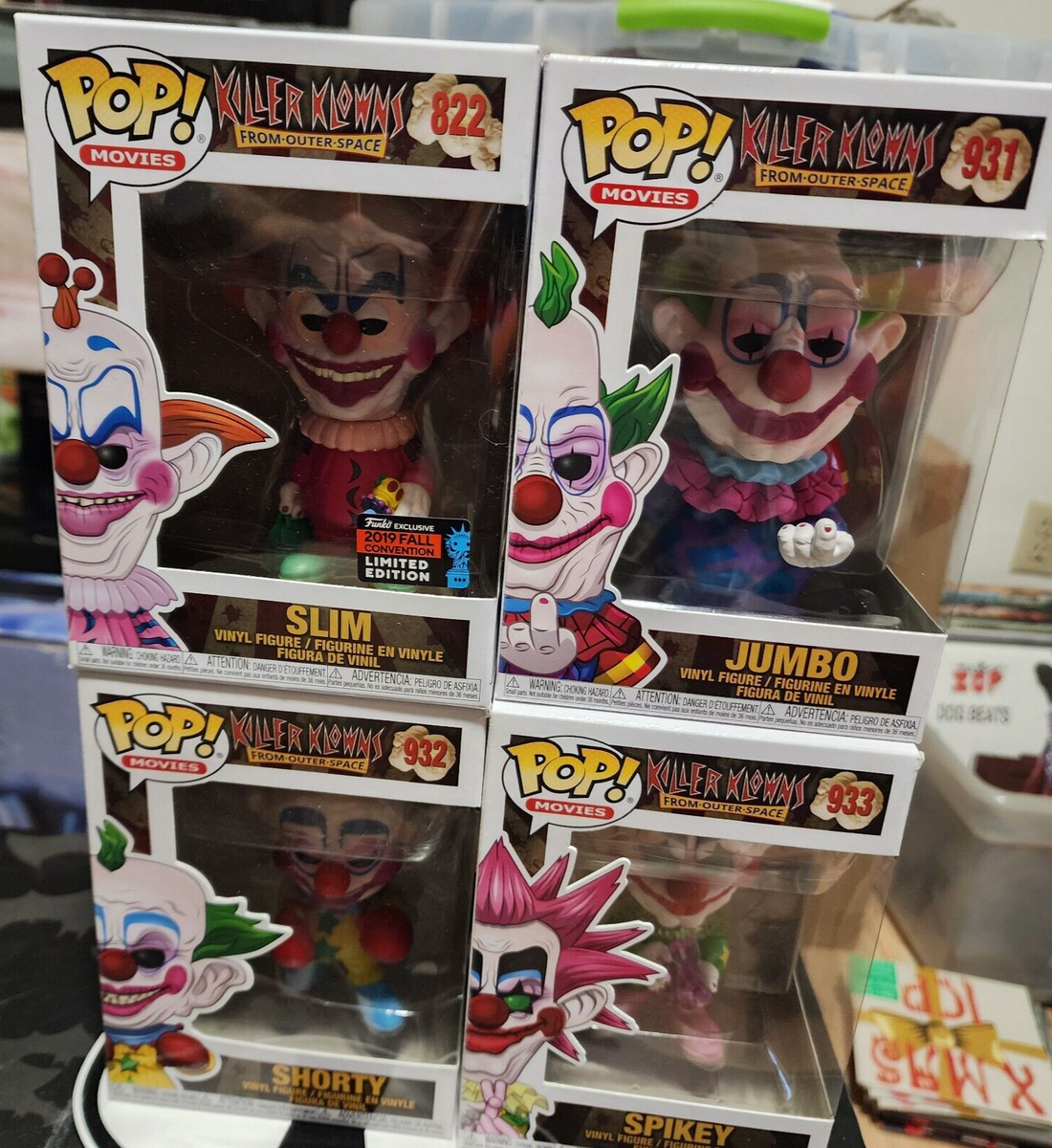Killer Klowns From Outer Space Slim Spikey Jumbo & Shorty Funko