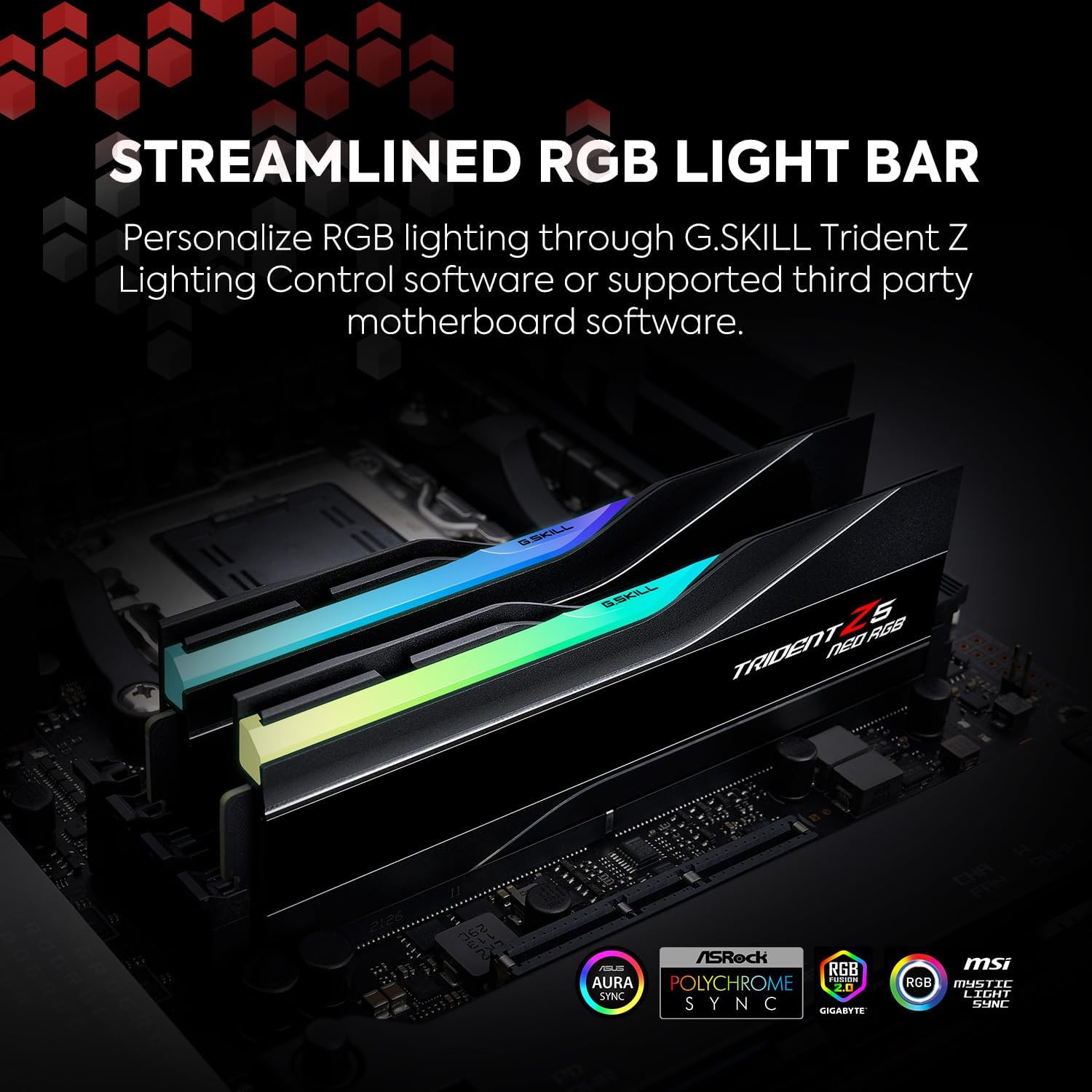 Trident Z5 Neo RGB Series (AMD Expo) DDR5 RAM 32GB (2X16Gb) 6000Mt/S CL36-36-36-