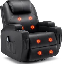 Recliner Chair, Rocking Chair with Massage and Heat, 360  Swivel Recliner Chairs