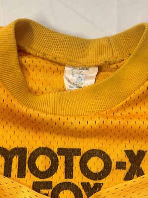 Vintage RARE Original Fox Moto-X Yellow and Red Mesh