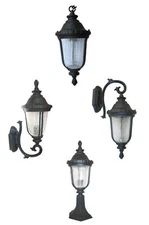 Aluminum Outdoor Exterior Lantern Wall Lighting Fixture Black  Sconce Hanging