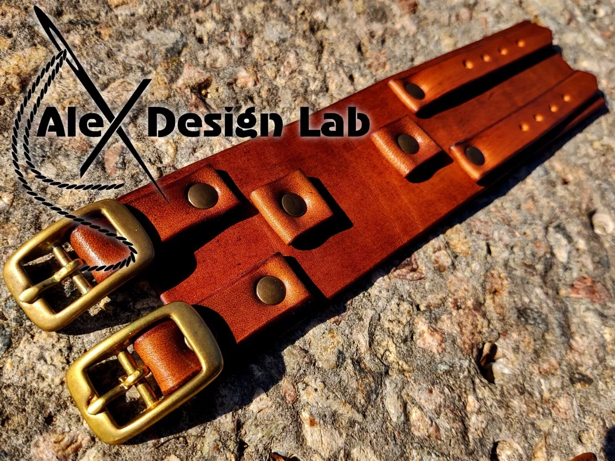 Wide leather cuff Men s Johnny Depp style bracelet extra class