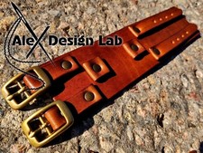 Bracciale in pelle largo uomo stile Johnny Depp braccialetto extra class originale