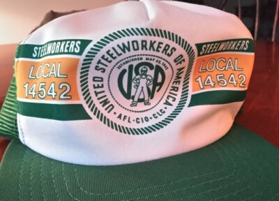 New Era Vintage Trucker Green United STEELWORKERS OF AMERICA Hat