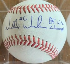 WILLIE WILSON (85 WS CHAMPS) SIGNED AUTO RAWLINGS OFFICIAL MLB BALL IN PERSON