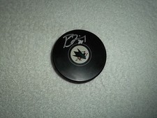 Troy Grosenick Hand Signed San Jose Sharks Logo Puck Autograph Hockey NHL