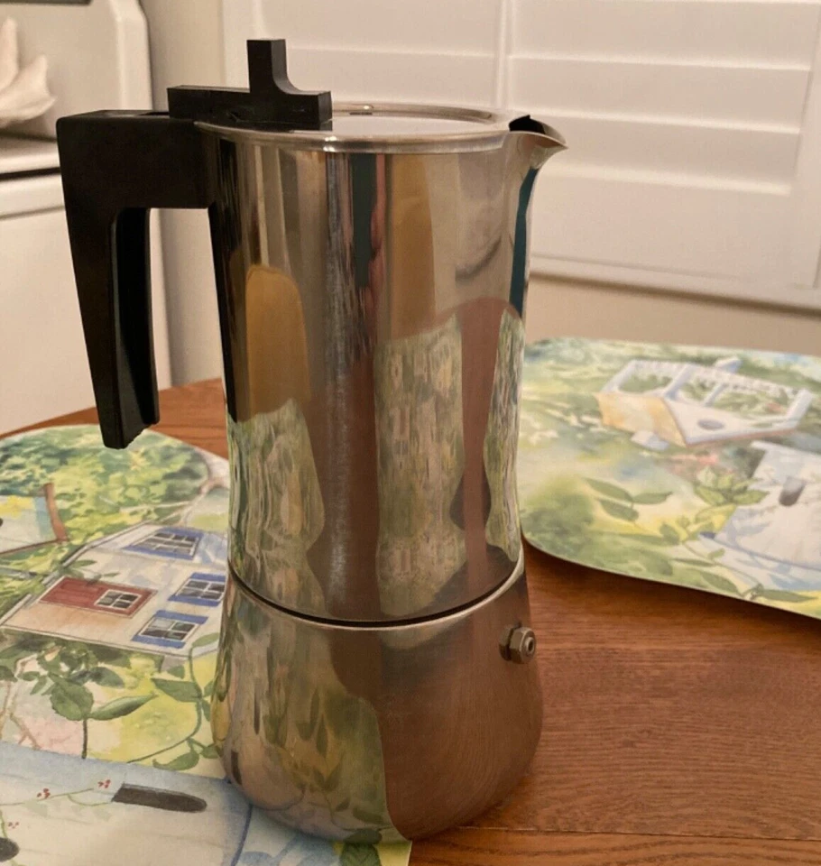 Máquina de café espresso ABC Crusinallo Express 3 tazas Bialetti acero/mango negro de colección Foto 2 de 4