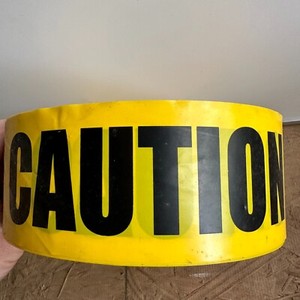 Ideal 42-001 Barricade "Caution" Tape, Yellow 3"x1000'