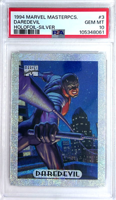 1994 Marvel Masterpieces Daredevil Silver Holofoil #3 PSA 10 GEM MINT