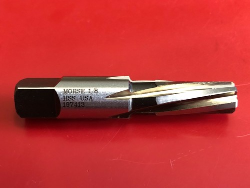 Morse 36081 Helical Flute 1/8" Taper Pipe Reamer 2-1/8" OAL, 7/16" DIA Left Hand