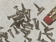 LOT OF 9000 SHINEY FINISH STEEL UPHOLSTERY TACK NAILS CABINET FURNITURE REPAIR