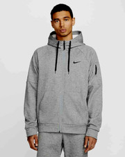 NEW MEN  S NIKE THERMA-FIT FULL-ZIP HOODIE SWEATSHIRT IN GREY BIG  TALL  65 