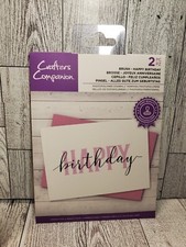 Crafters Companion Brush Happy Birthday 2pc Photopolymer Stamp New