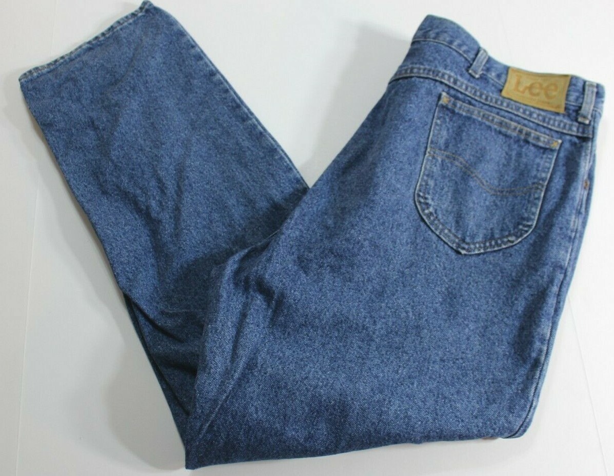 Vintage - Lee Rider Jeans - Blue Denim - Straight Leg - 42 x Vintage - Lee Rider Jeans - Blue Denim - Straight Leg - 42 x