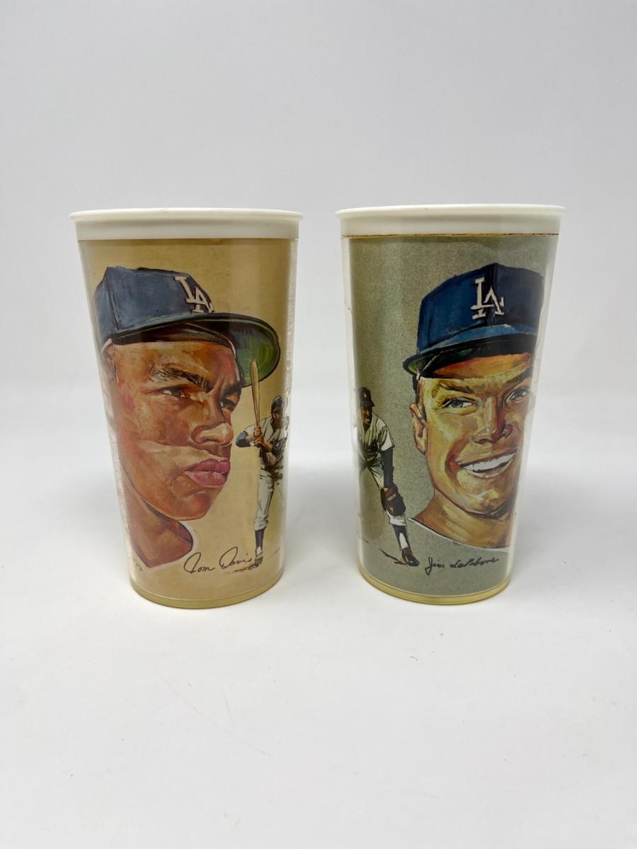 Vtg 1965 Union 76 Los Angeles Dodgers Tom Davis #12 & Jim Lefebvre