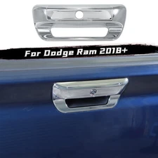 Rear Door Tailgate Handle Cover Trim Decor Bezels for Dodge Ram 1500 2018+Chrome