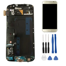 Display Touch Screen Digitizer Replacement w/ Frame For Samsung Galaxy S6 G920f