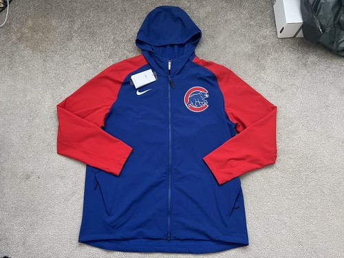 Nike MLB Authentic Collection Chicago Cubs Zip Dugout Jacket Men Size Large New - Picture 2 of 11