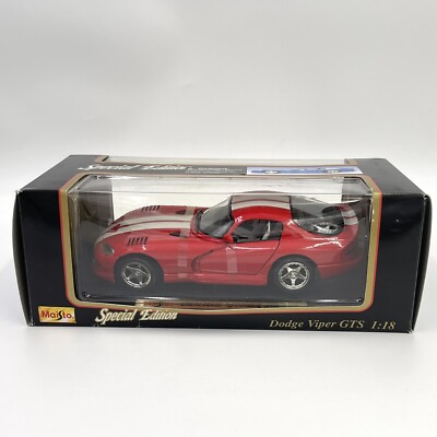 Maisto Special Edition Red 1996 Dodge Viper GTS 1:18 Scale | eBay