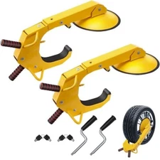 Wheel Lock Clamp, 2-Pack Trailer Wheel Lock, Heavy-Duty Anti Theft Tire Lock,