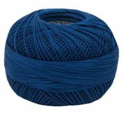 Lizbeth Egyptian Cotton Crochet Thread Size 10 Color 656 Dark Wedgewood Blue