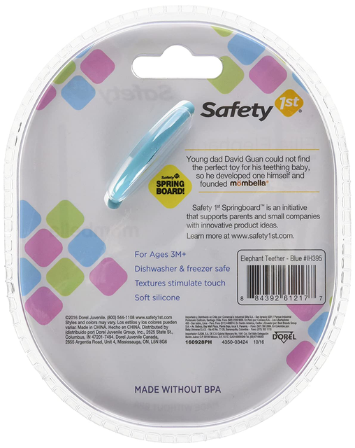 safety 1st featuring mombella ellie elephant teether