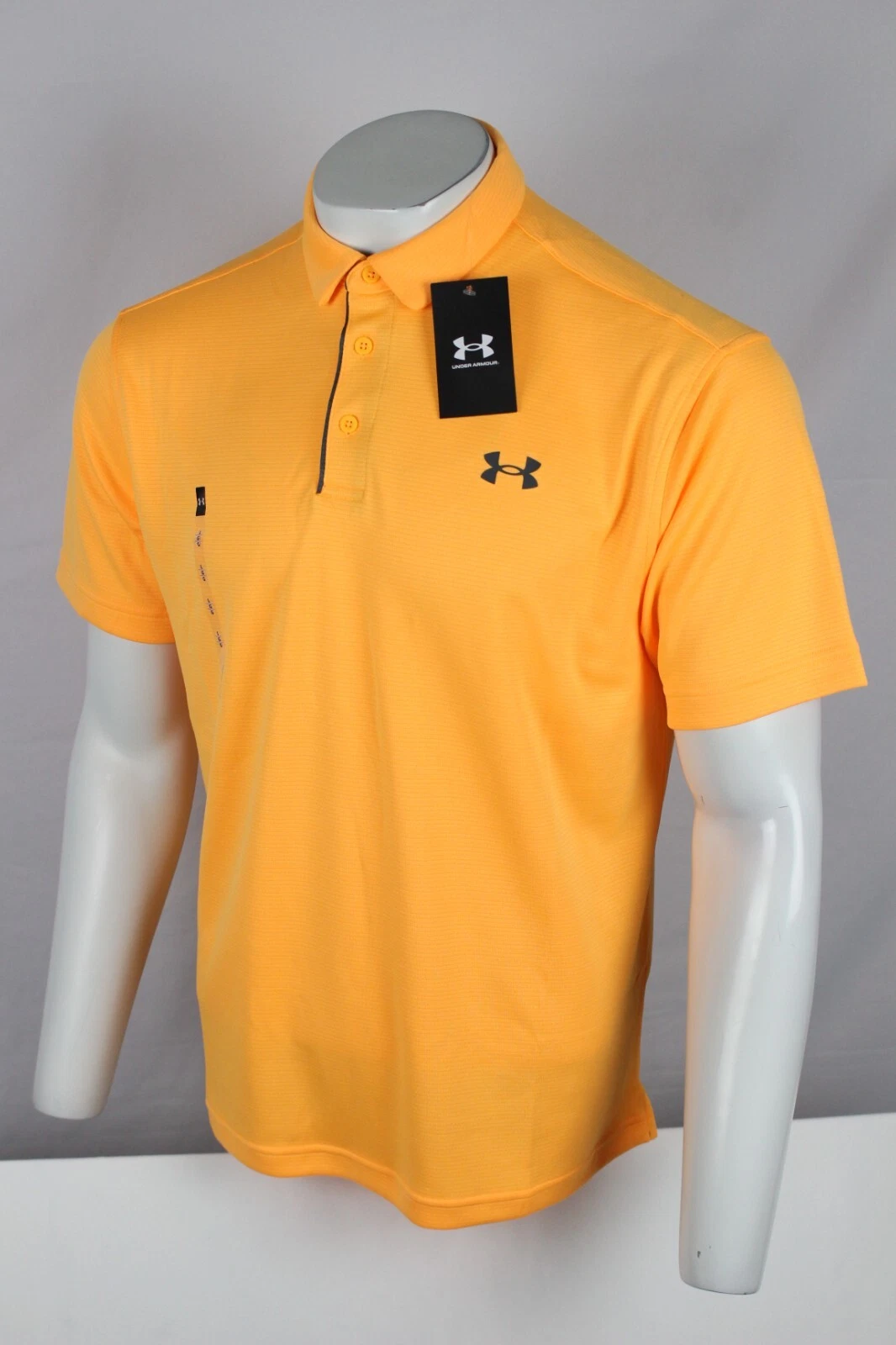 Under Armour Men's Tech Polo Short Sleeve Shirt Nova Orange Black
