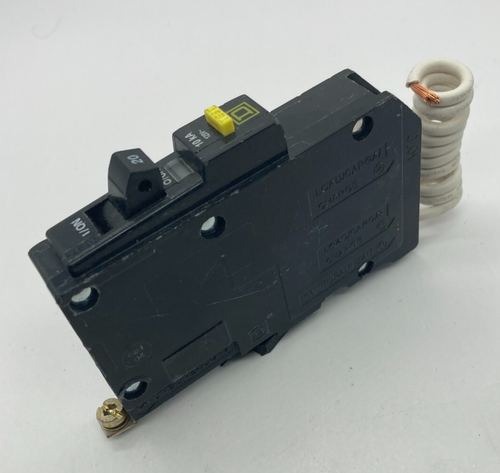 Square D QOB120VHGFI 20 Amp 1-Pole GFCI Bolt-On Circuit Breaker - 120V, 22kA Used & Tested