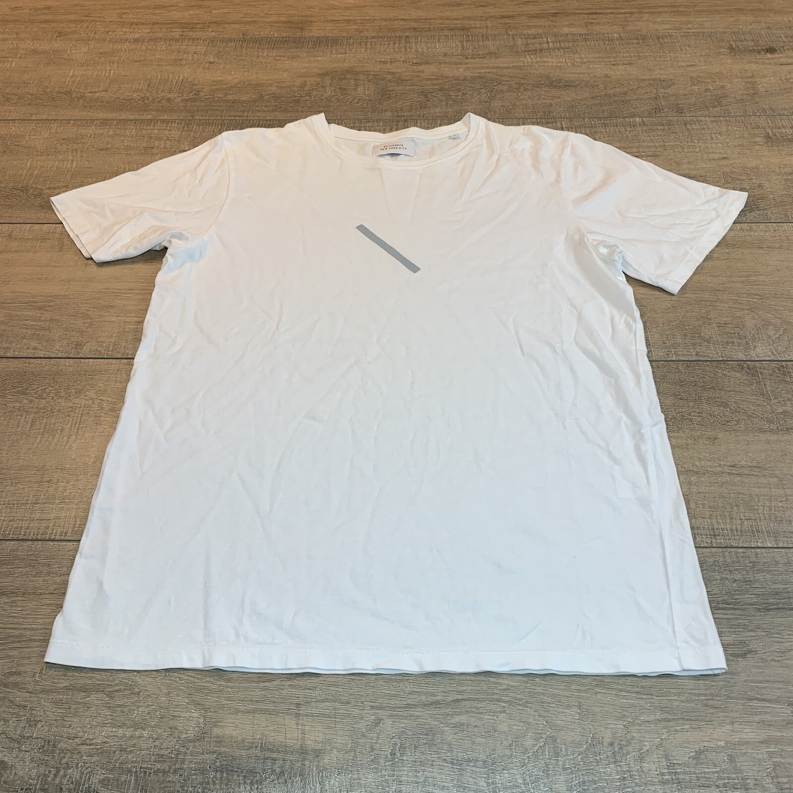 FILA Saturdays New York City Mens T Shirt Size Medium White 100% Cotton *READ* B10