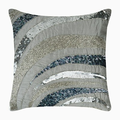 large silver pillows