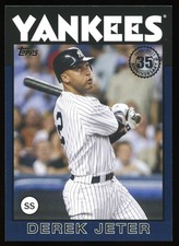 2021 Topps Update #86B-36 Derek Jeter 1986 Topps Baseball 35th Anniversary Blue