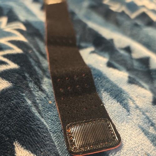 Orange Black Heart Rate Monitor Wrist Strap Fabric Plastic Fitness Band - 第 3/4 張圖片